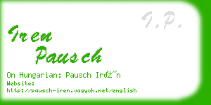 iren pausch business card